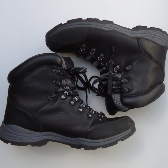 SIZE 10.5 D. Lands\' End leather winter hiking snow boots. main image 8